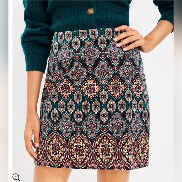 Loft Brushed Corduroy Shift Skirt Size 6 - Picture 2 of 13